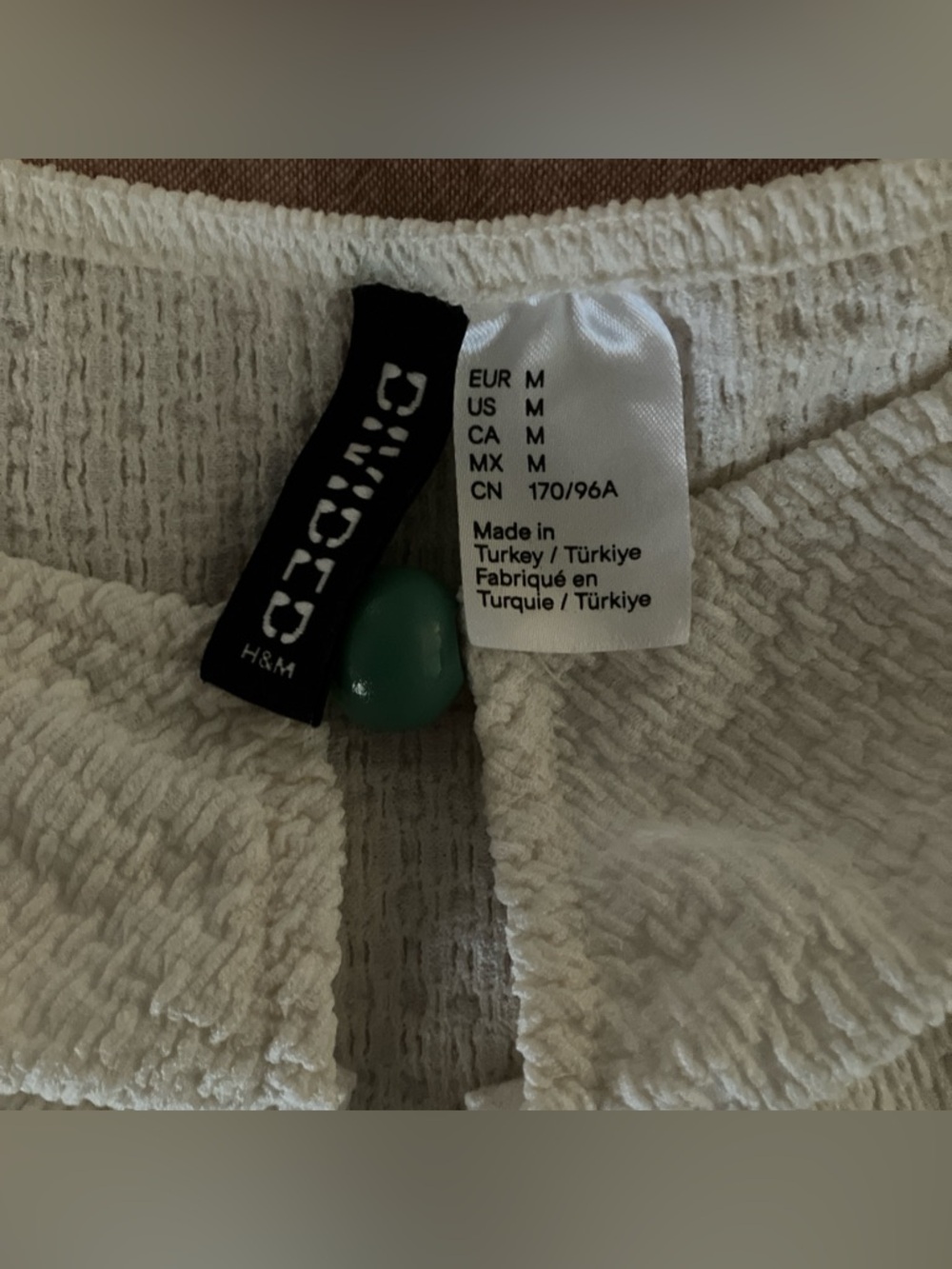 H&M Ruched Top - Cream - Picture 3 of 8